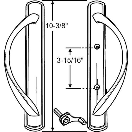 Strybuc Patio Door Handle Set 13-645B